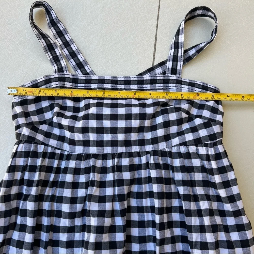 J. Crew Puckered Gingham Dress with Eyelet Trim Maxi Midi Dress size 00P